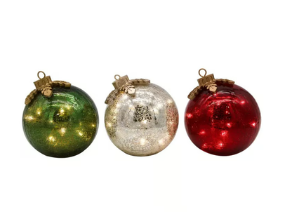 Glazen Kerstornamenten voor op tafel [3 stuks] – BEPERKTE VOORRAAD! 🎁🔔